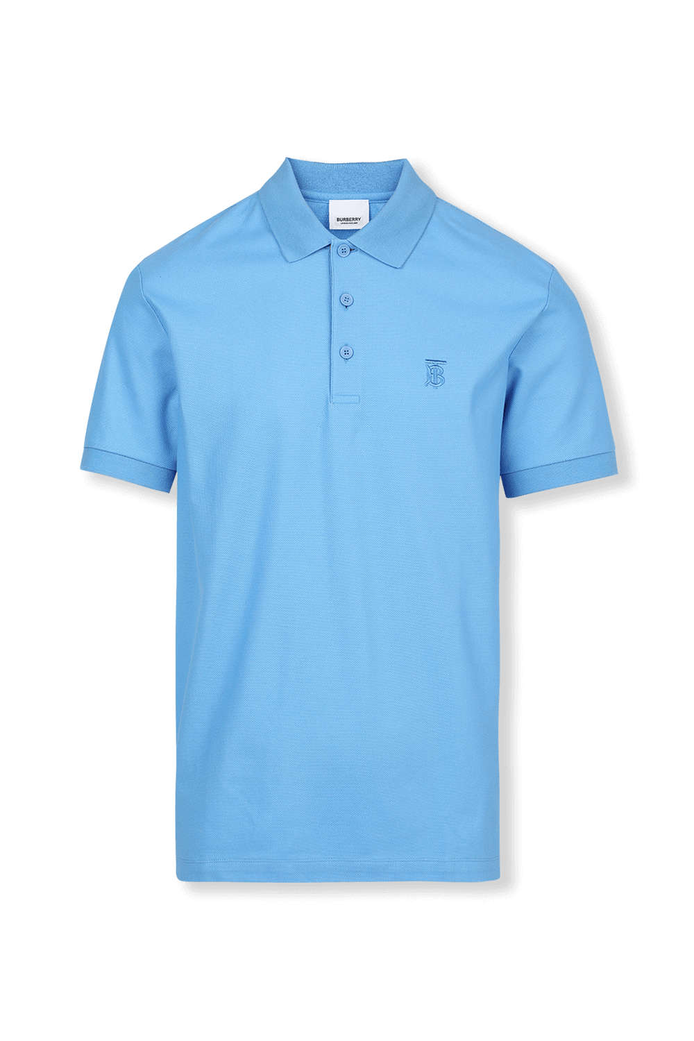 תמונה קידמית של Cotton Pique Polo Shirt In Sky Blue