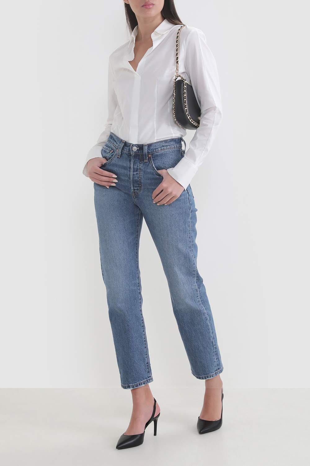 תמונת דוגמן קידמית של נעלי עקב אלינה 7 סמ