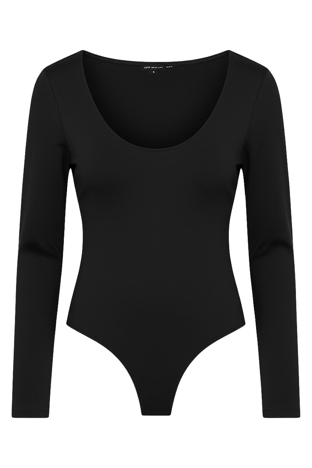 תמונה קידמית של בגד גוף עם צווארון מעוגל