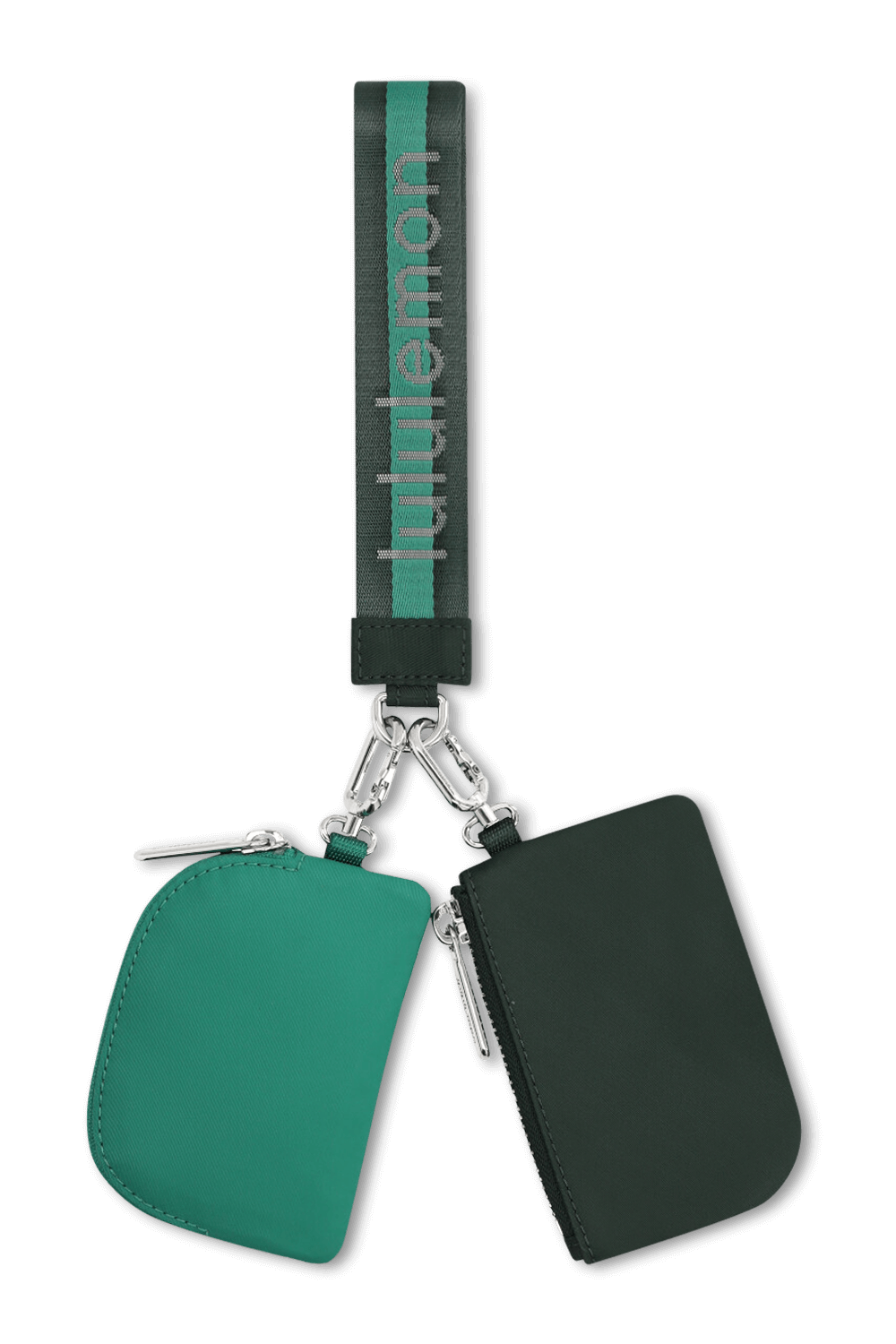 תמונה אחורית של Dual Pouch Wristlet Wordmark