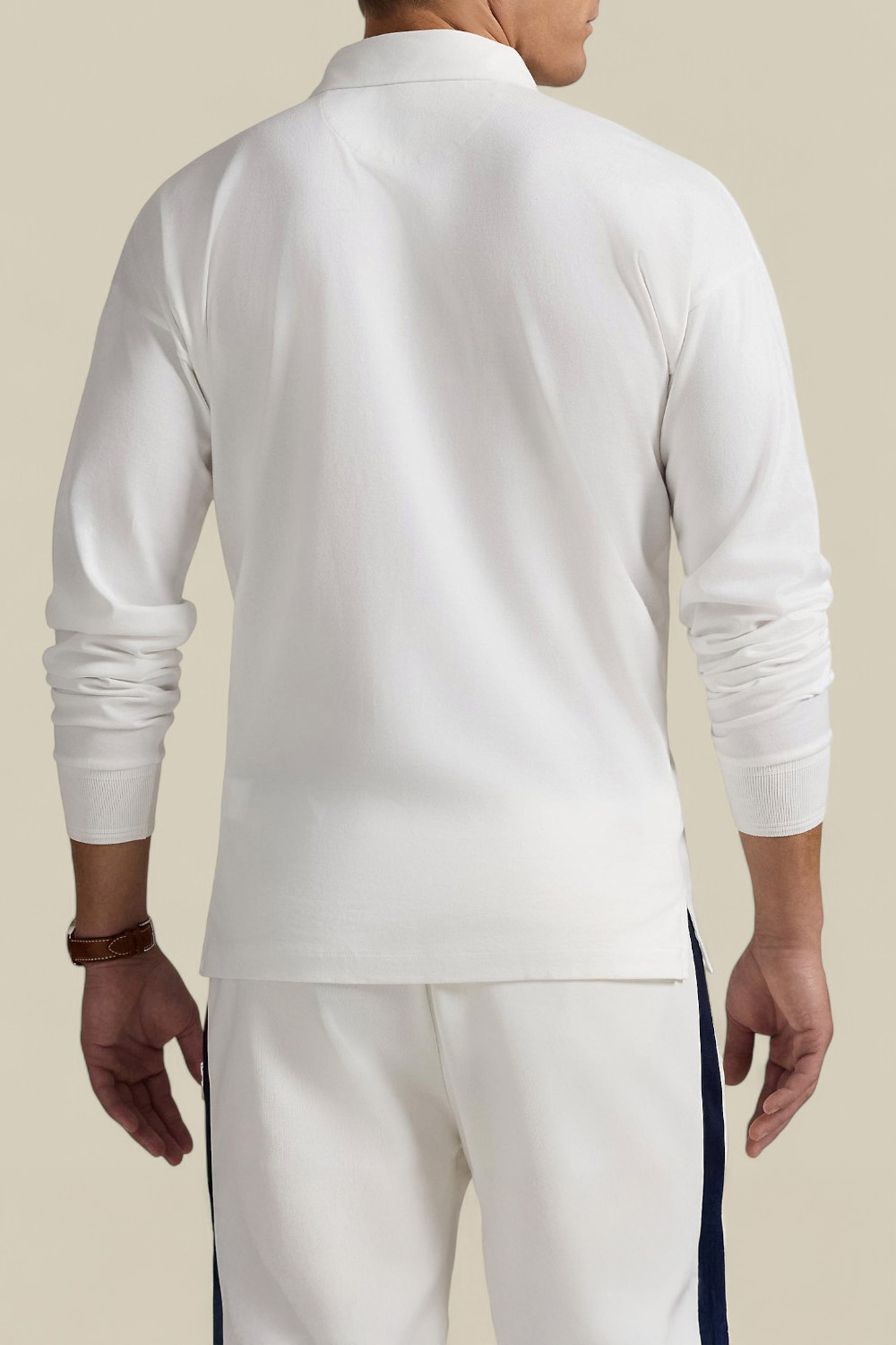 תמונת דוגמן אחורית של פולו רלף לורן X ווימבלדון חולצת פולו