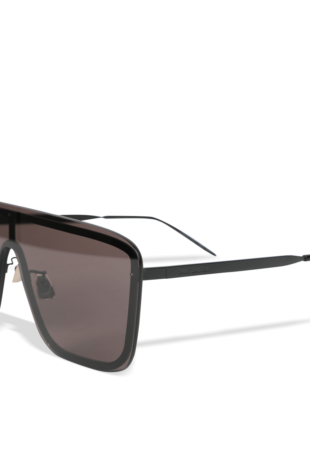 364 Mask Sunglasses in Black image number null SAINT LAURENT