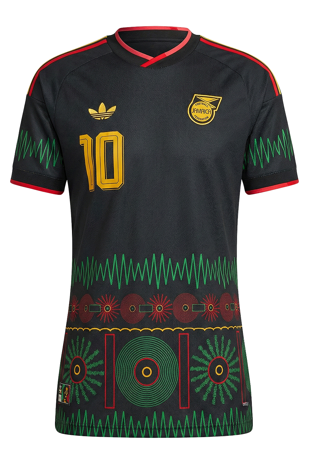 תמונה קידמית של חולצת פולו כדורגל בוב מארלי X אדידס