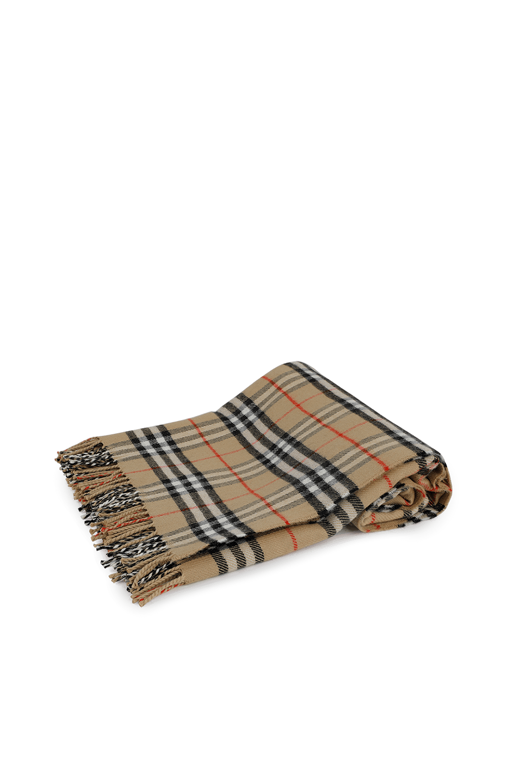 תמונה אחורית של שמיכת תינוקות במשבצות אייקוניות מצמר מרינו