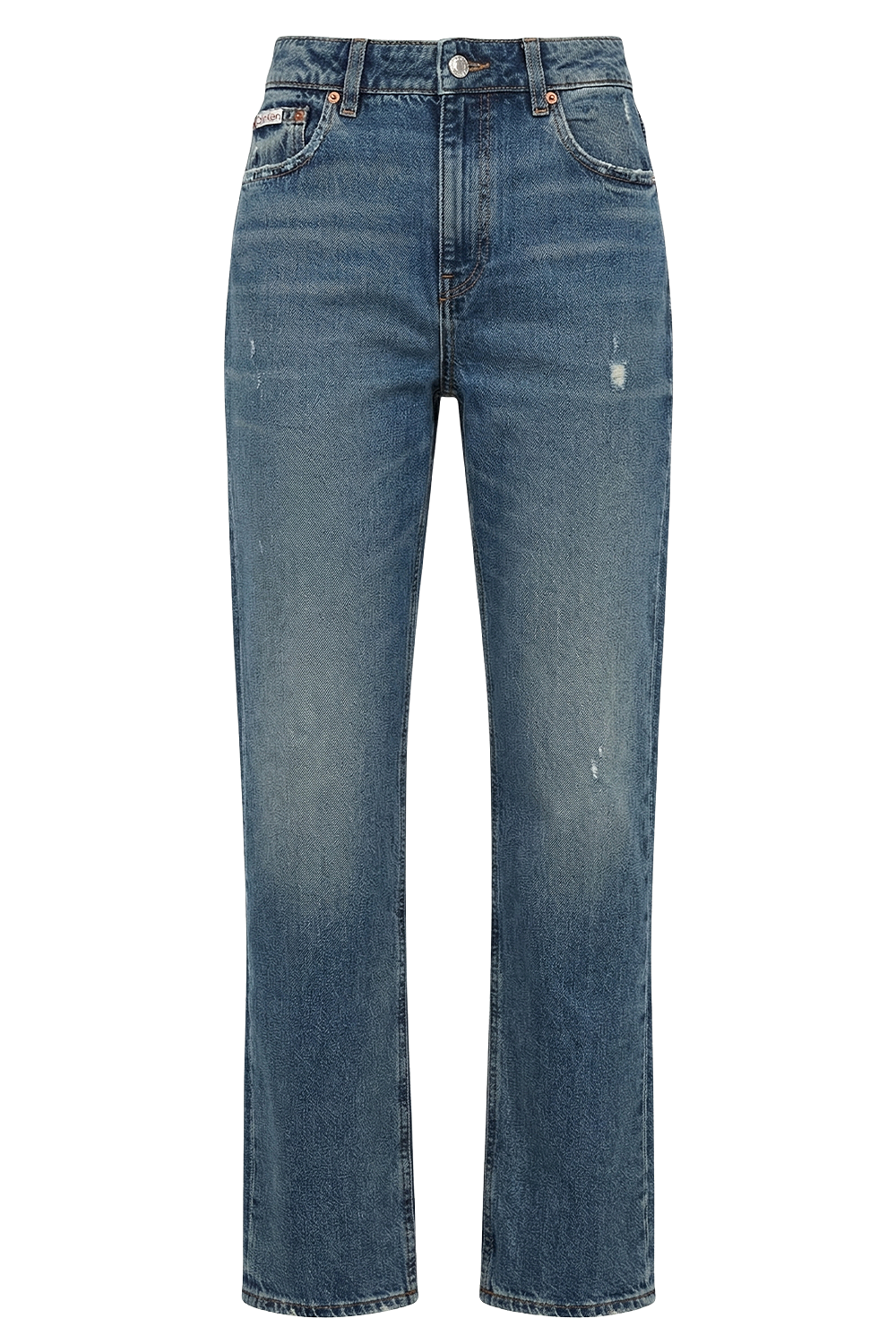 תמונה קידמית של מכנסי ג'ינס בגזרה ישרה