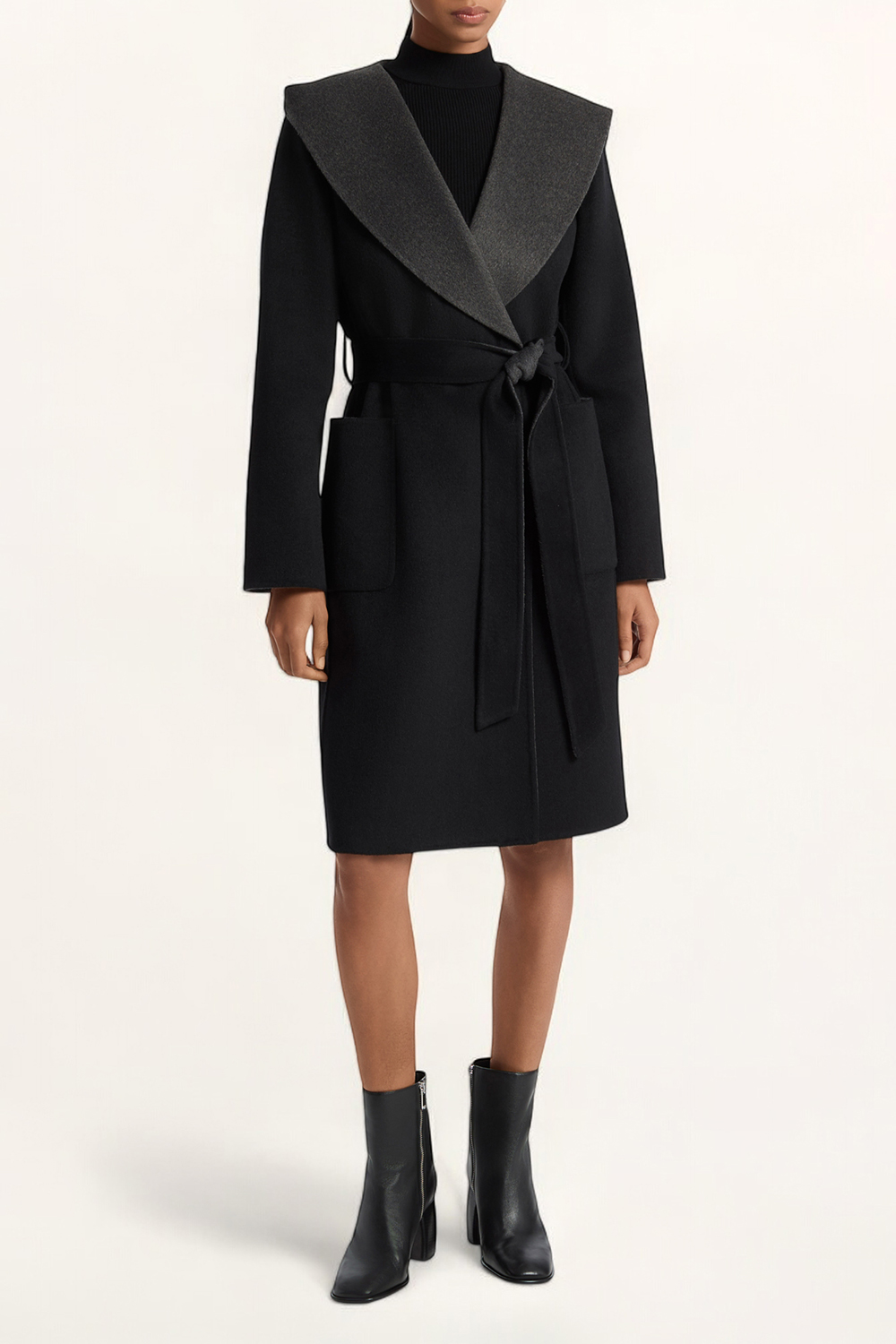 תמונת דוגמן קידמית של מעיל צמר