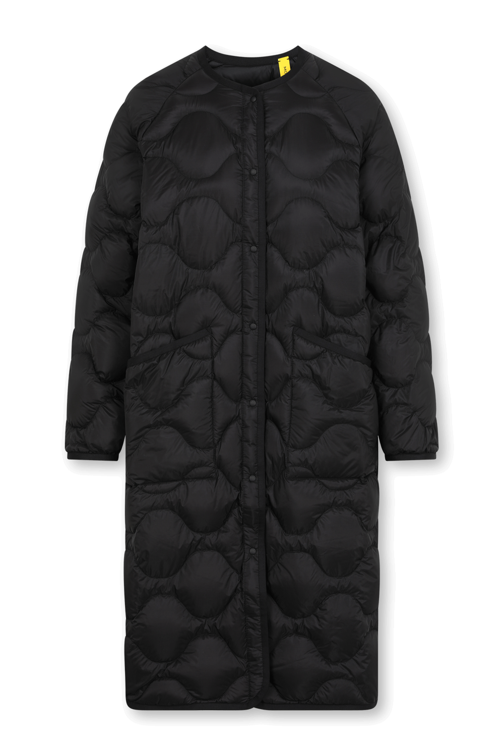 תמונה קידמית של מונקלר X הייק מעיל פוך ארוך עם תיפורי קווילט