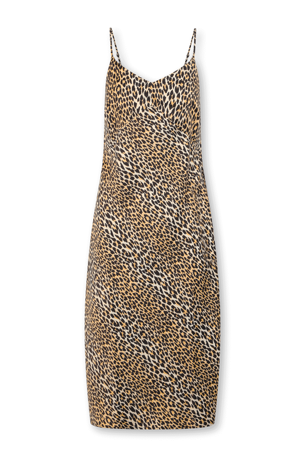 תמונה קידמית של שמלת מידי בהדפס מנומר