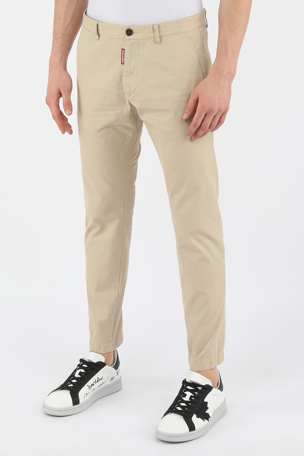 תמונת דוגמן קידמית של מכנסי קול גיי בגוון בז'