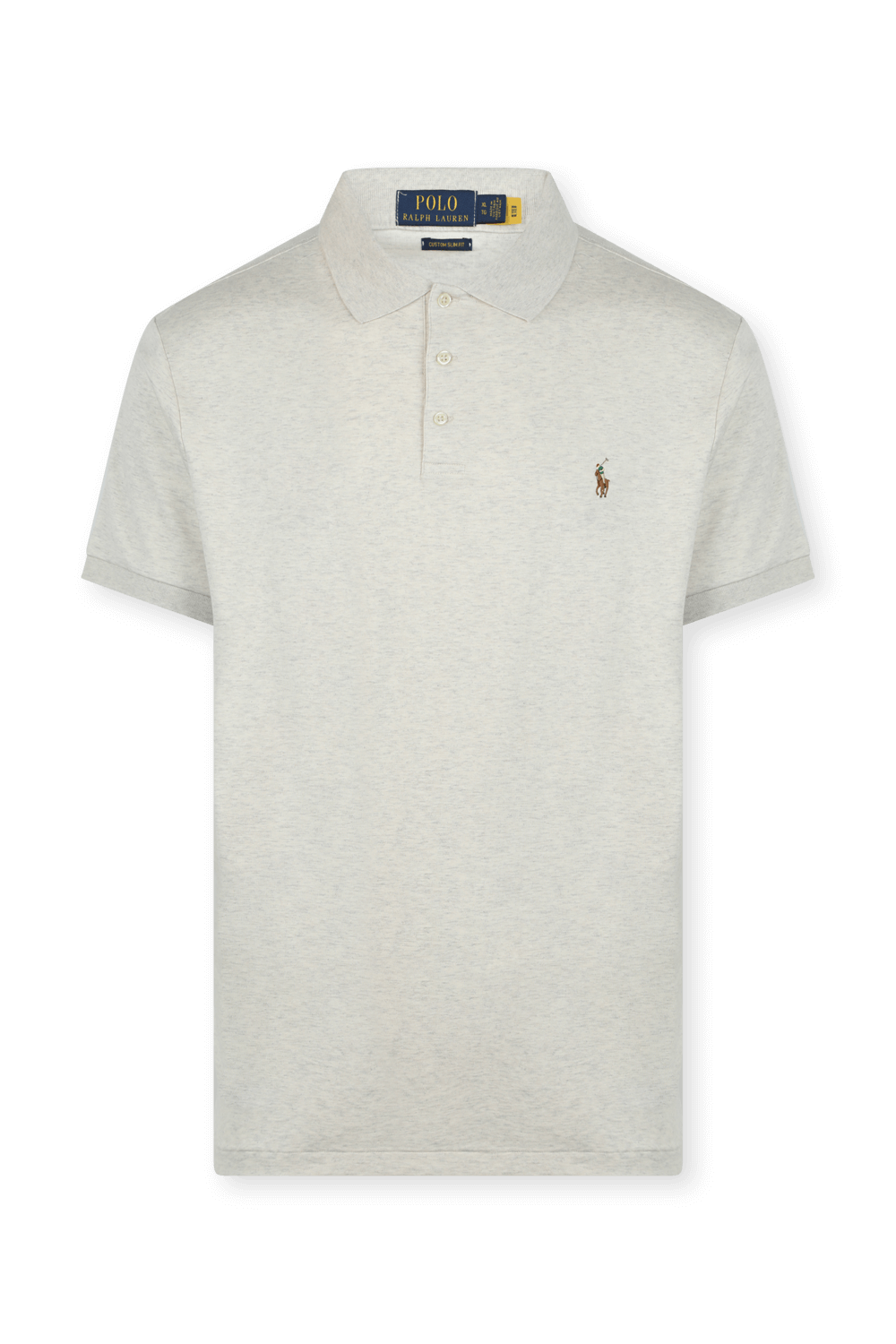 חולצת פולו אפור עם לוגו רקום POLO RALPH LAUREN