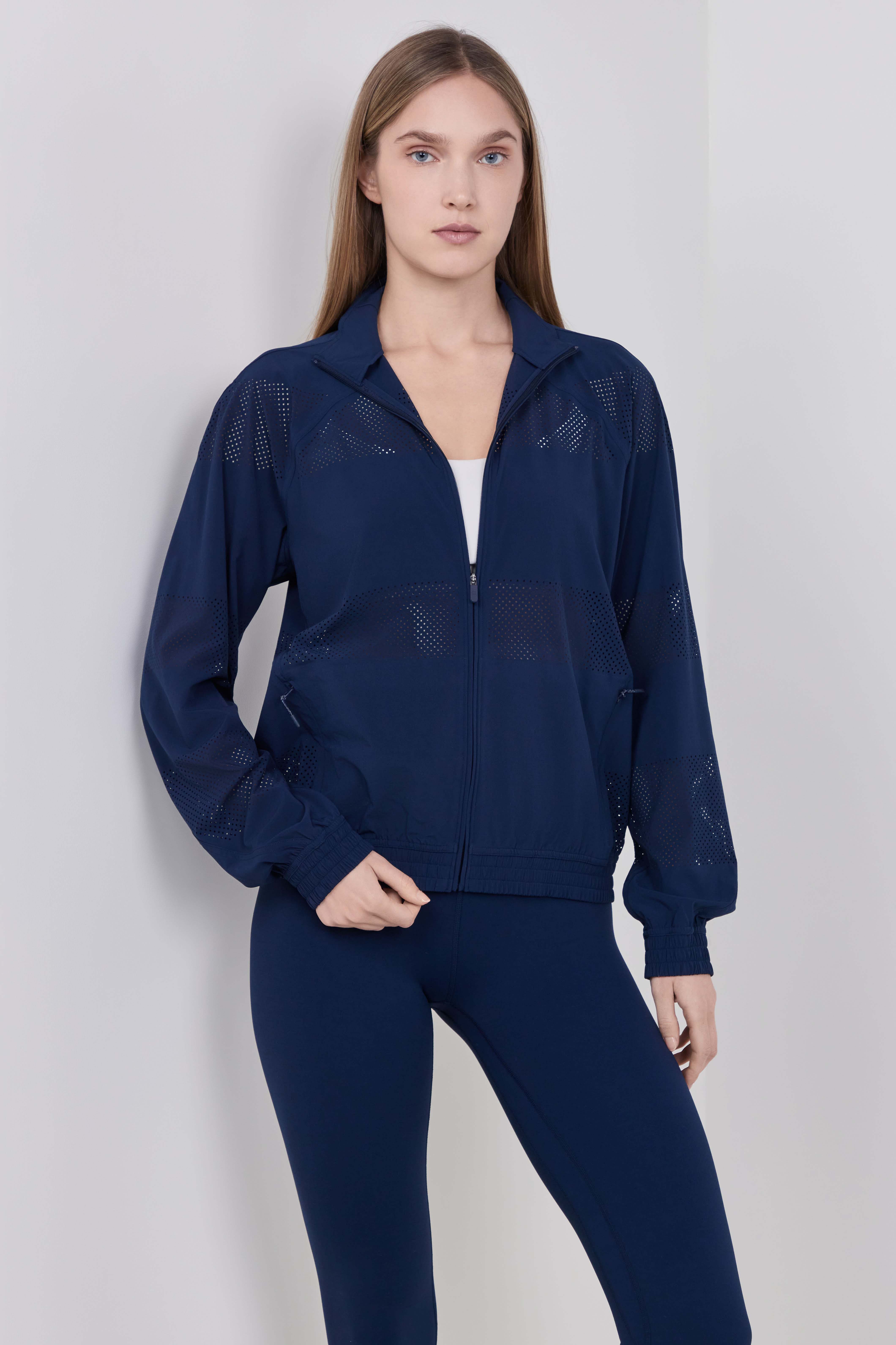 תמונת דוגמן קידמית של Adapted State Perforated Track Jacket