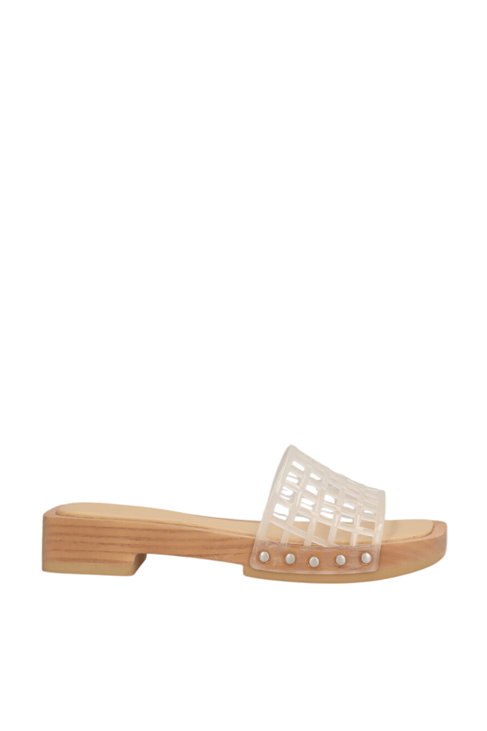 תמונה קידמית של כפכפי עץ