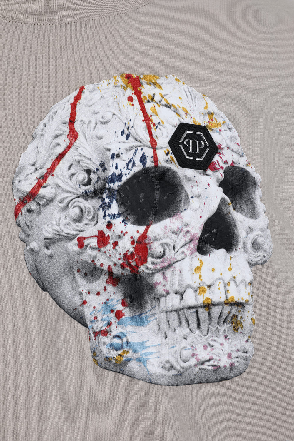 תמונה אחורית של חולצת טי קעקוע גולגולת