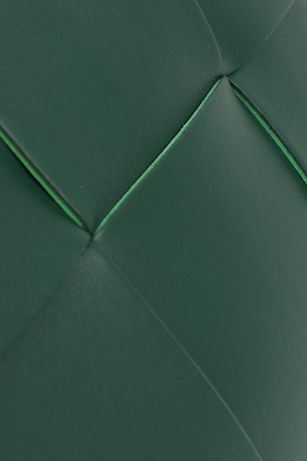 Woven Leather Tote Bag in Green BOTTEGA VENETA