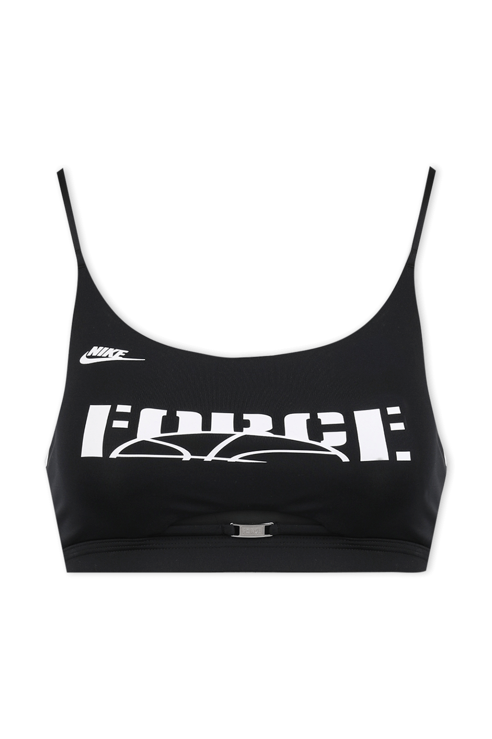 White and black nike sports bra Clearance