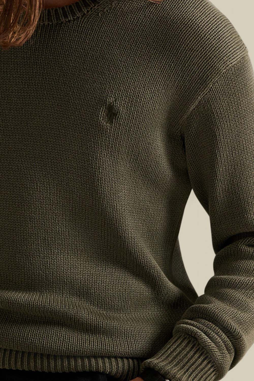 תמונת תקריב דוגמן של סריג כותנה