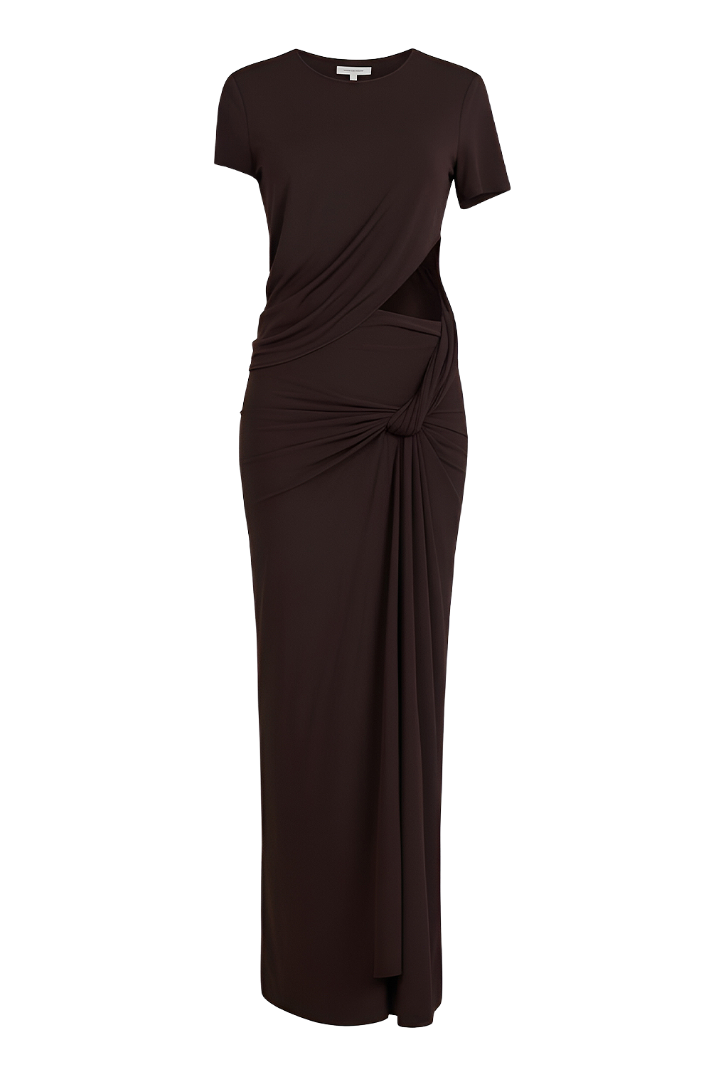 תמונה קידמית של שמלת מקסי א-סימטרית