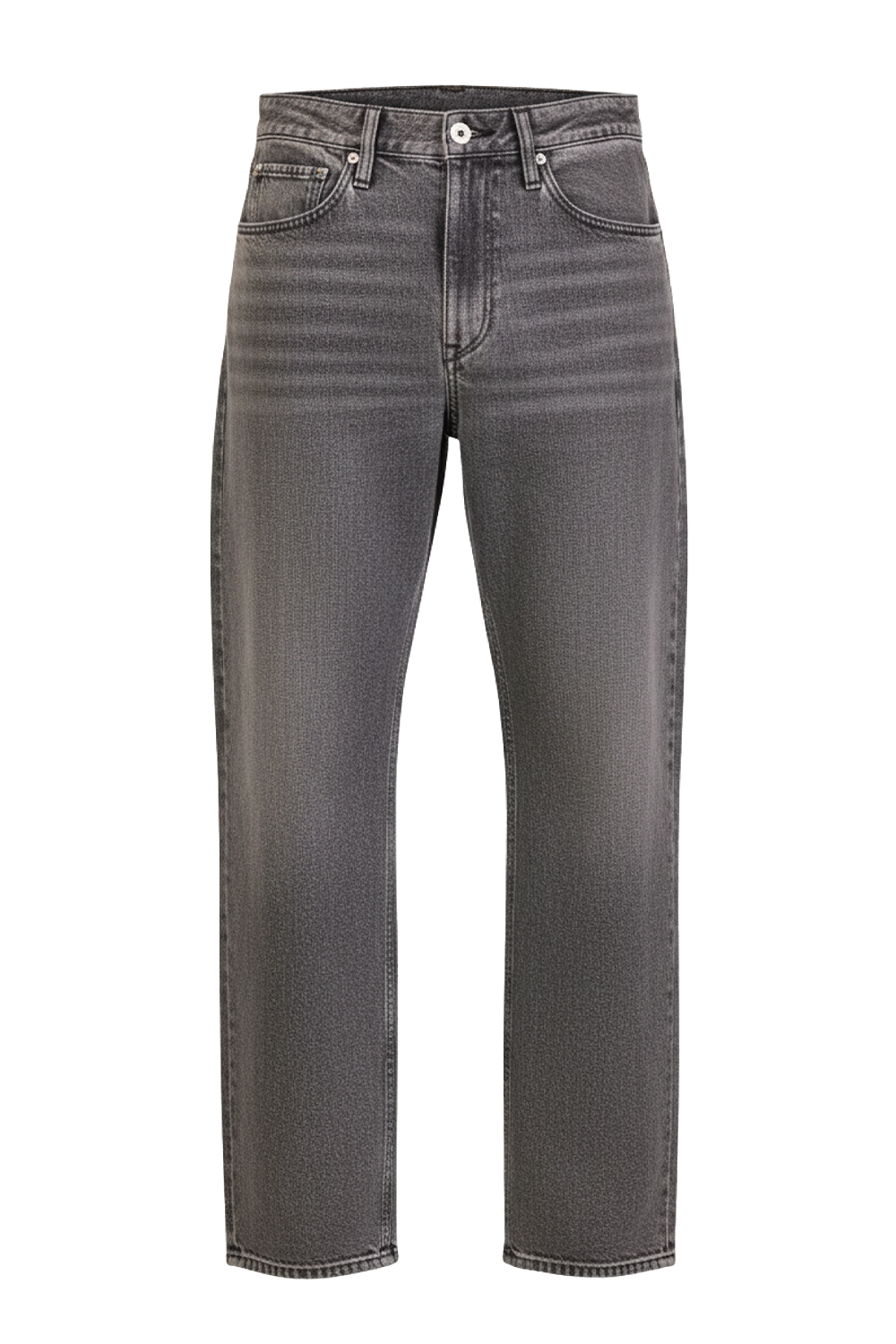 תמונה קידמית של מכנסי ג'ינס בגזרה ישרה