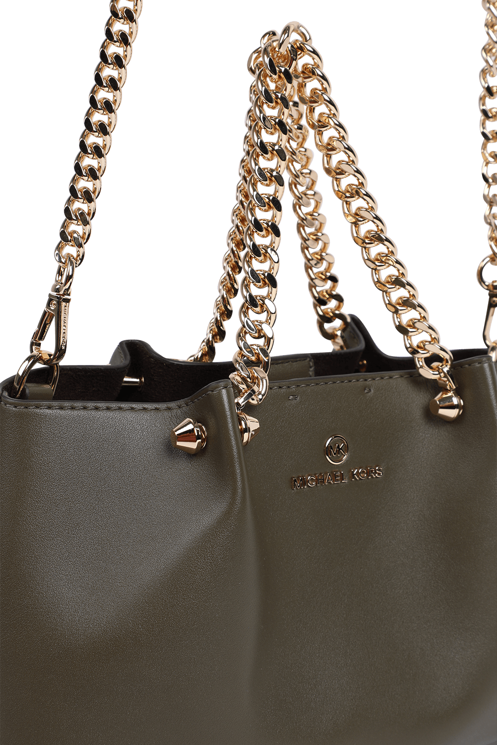 תמונת תקריב של תיק נשיאה עם ידיות שרשרת