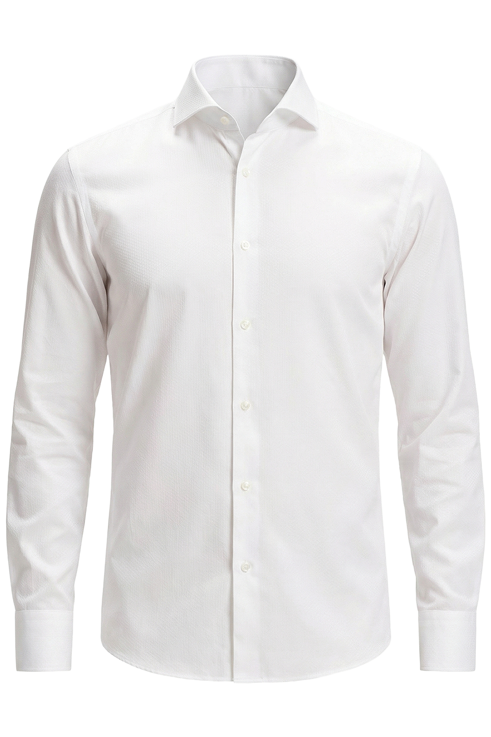 תמונה קידמית של חולצה מכופתרת בגזרה ישרה