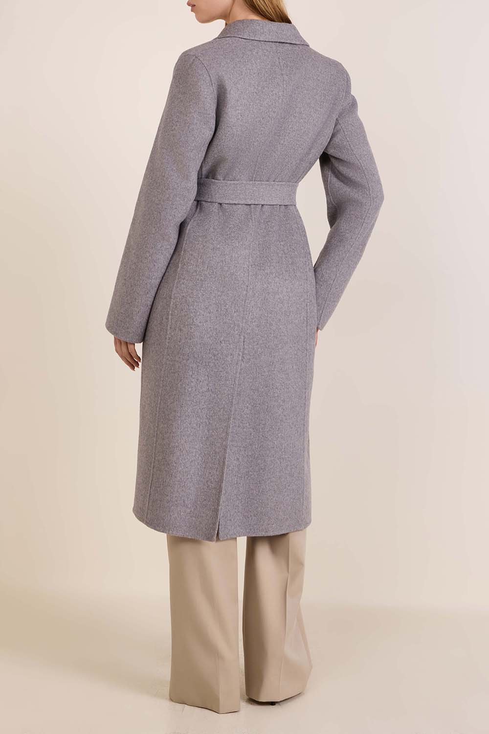 תמונת דוגמן אחורית של מעיל צמר סלים פיט