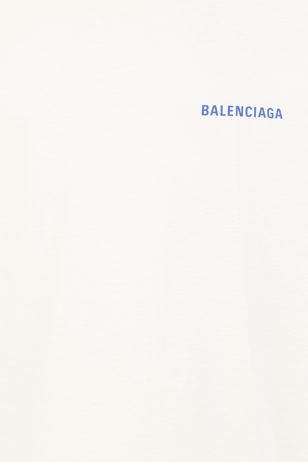 תמונת תקריב של Blue Logo T-Shirt in Cream