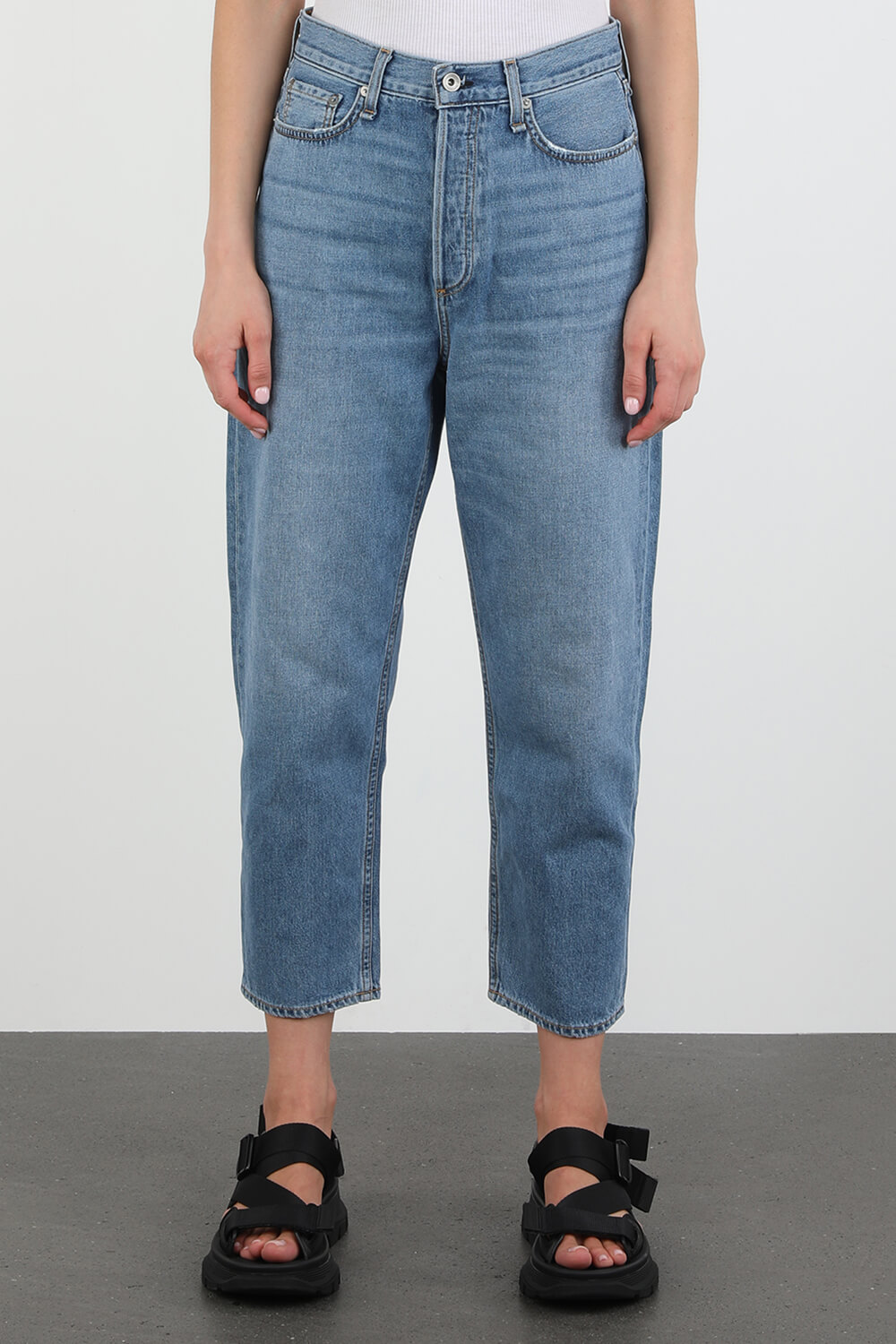 90s High-Rise Straight Jeans in Indigo image number null RAG & BONE