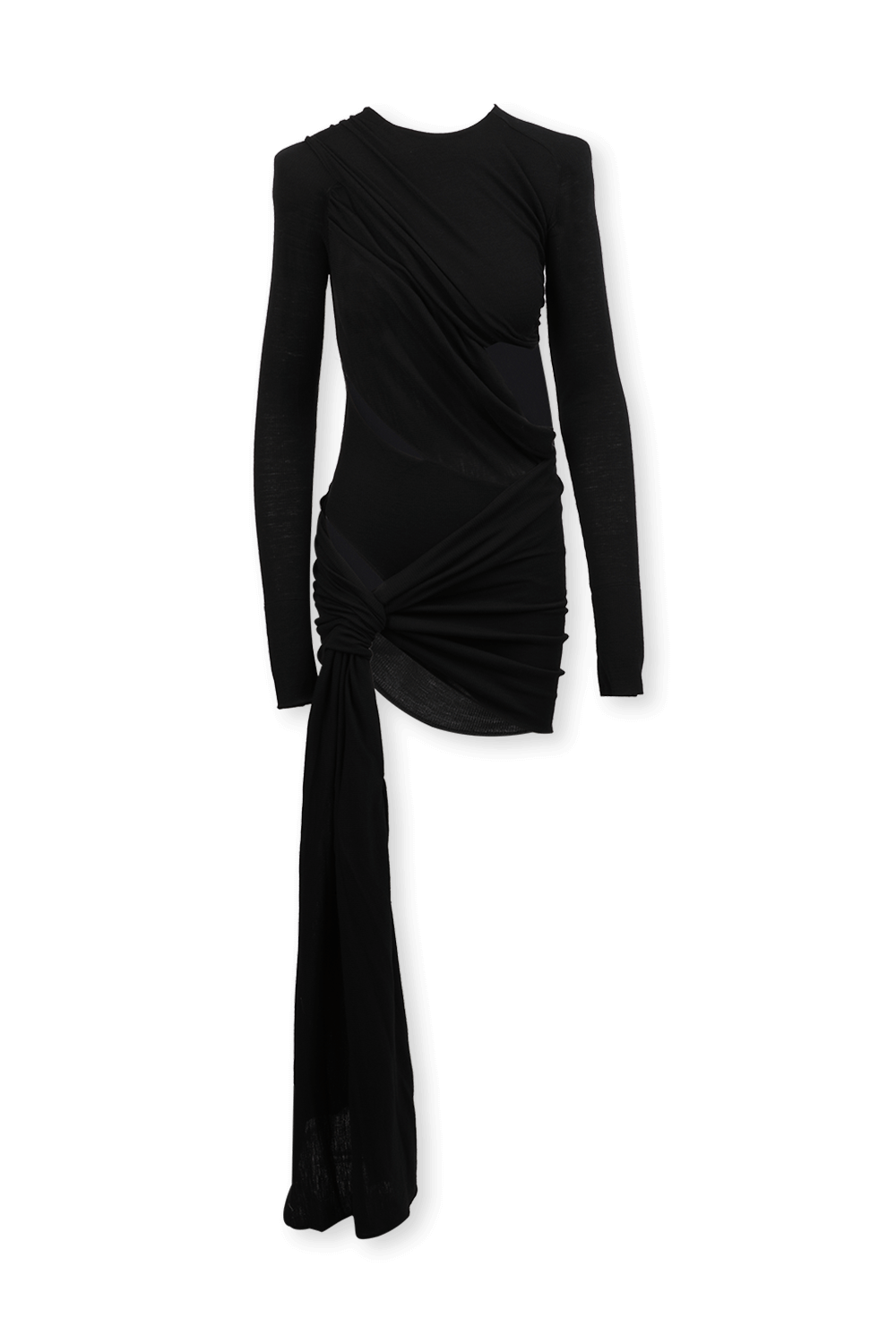 תמונה קידמית של A-Simetrical Mini Dress in Black