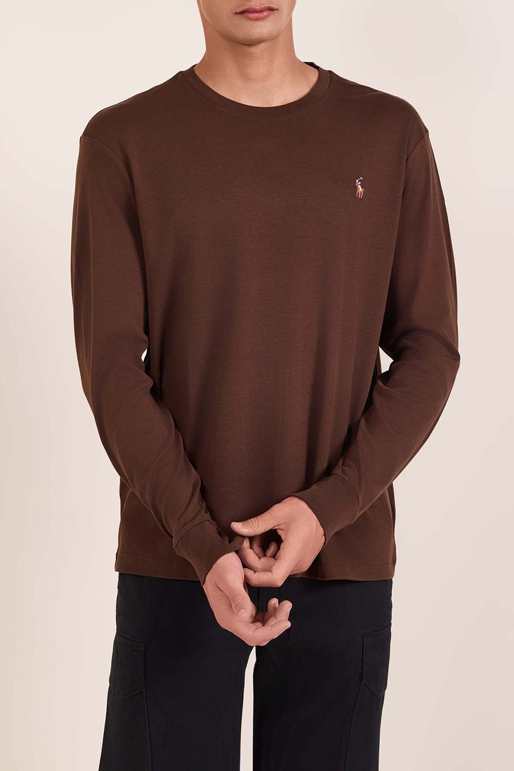 תמונת דוגמן קידמית של חולצת טי ארוכה סלים פיט