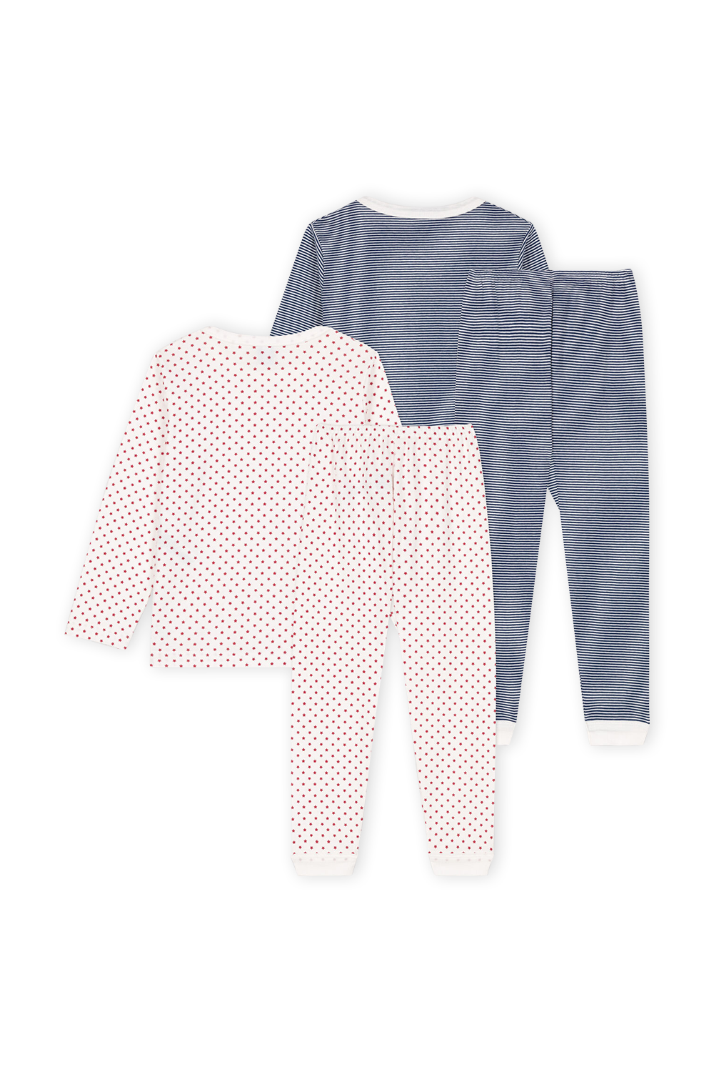 תמונה אחורית של מארז שתי פיג'מות כותנה - גילאי 2-5