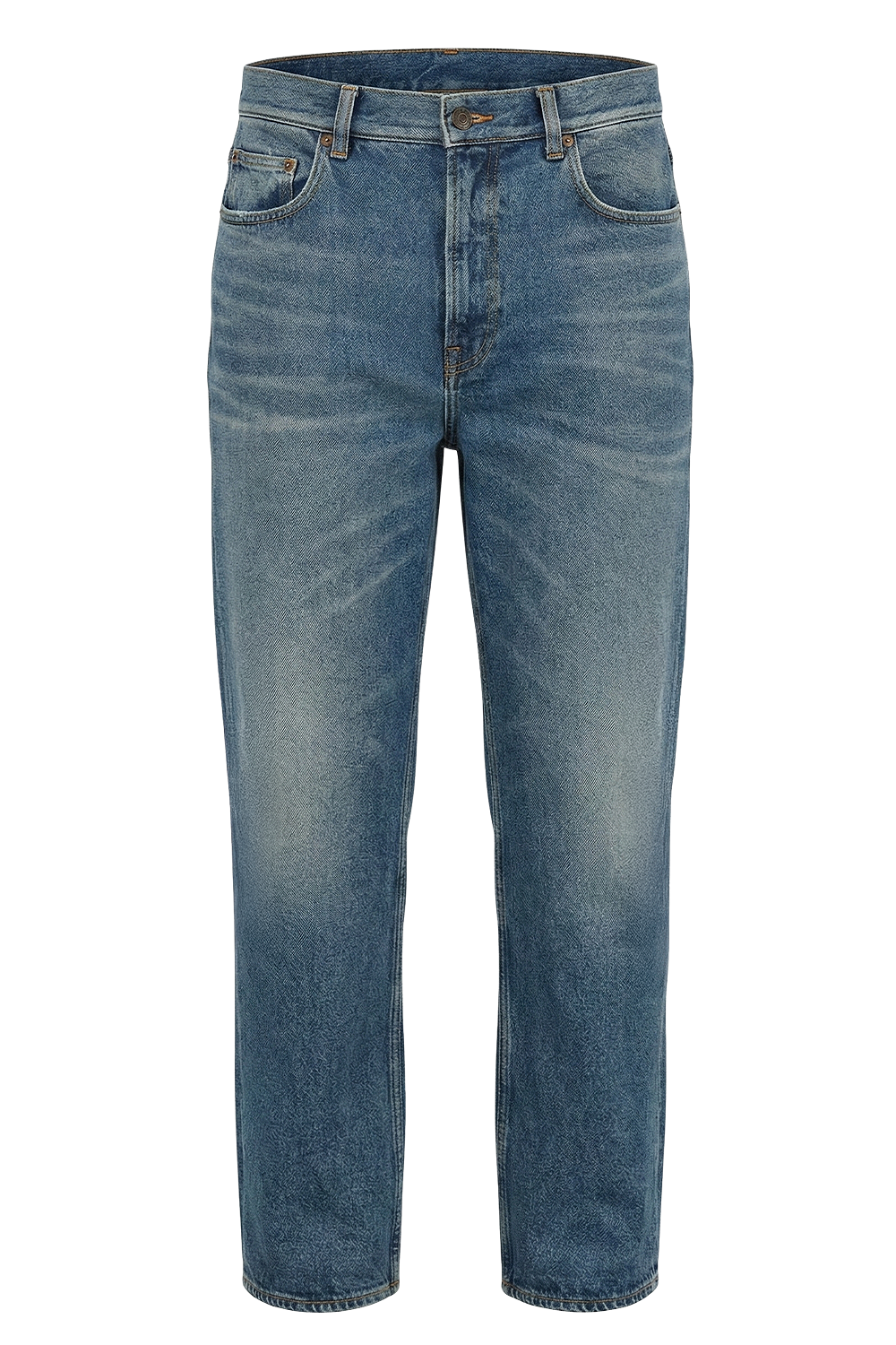 תמונה קידמית של מכנסי ג'ינס