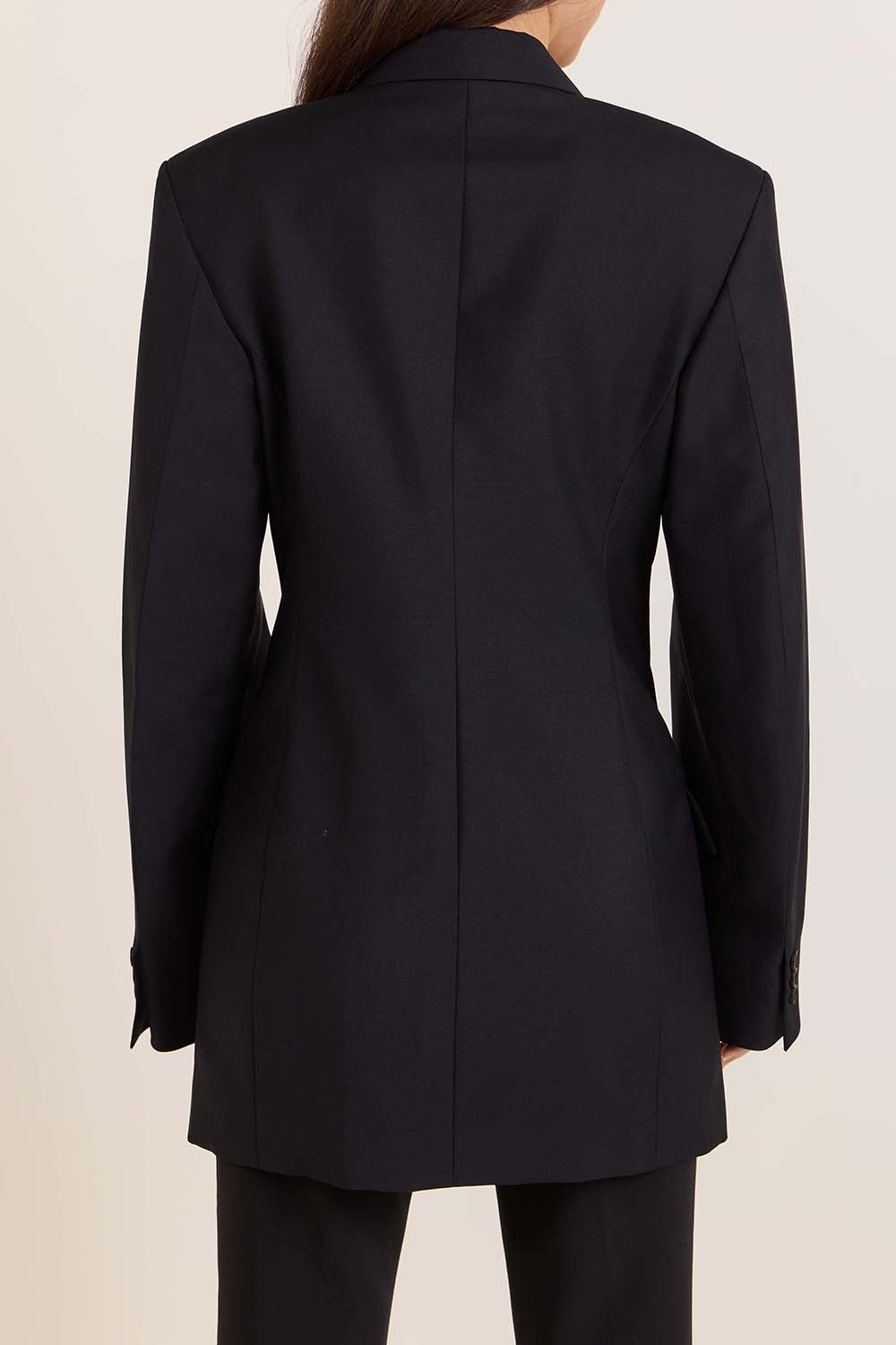 תמונת דוגמן אחורית של שמלת-ז'קט מחוייט