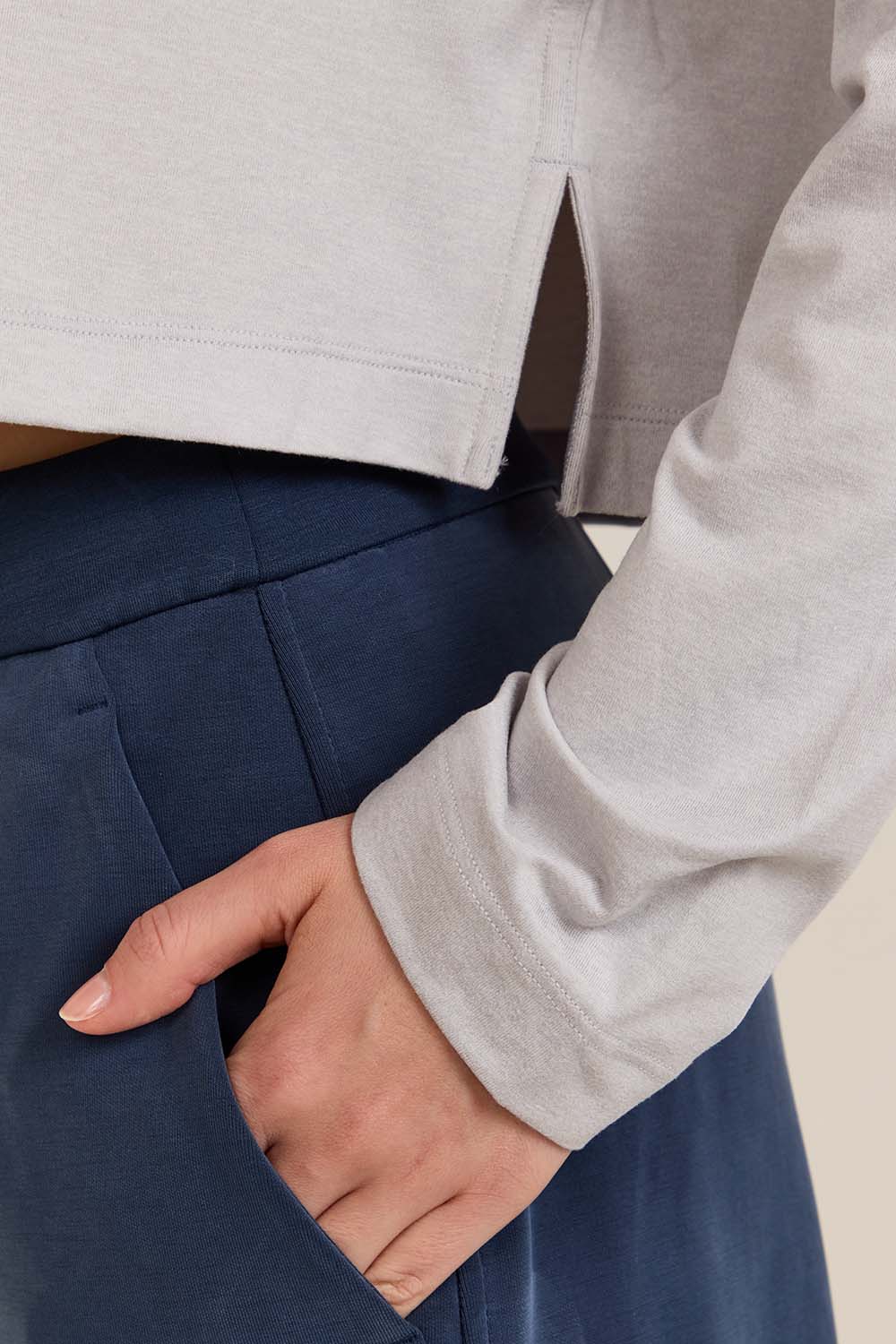 Relaxed-Fit Boatneck Long-Sleeve Shirt