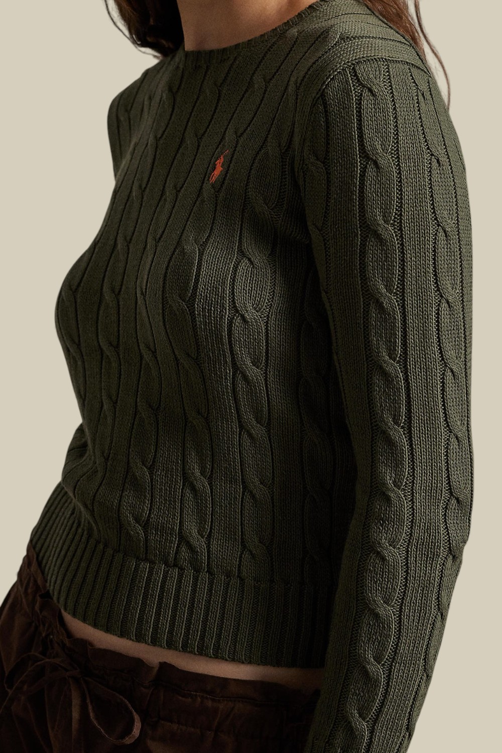 תמונת תקריב דוגמן של סריג כותנה