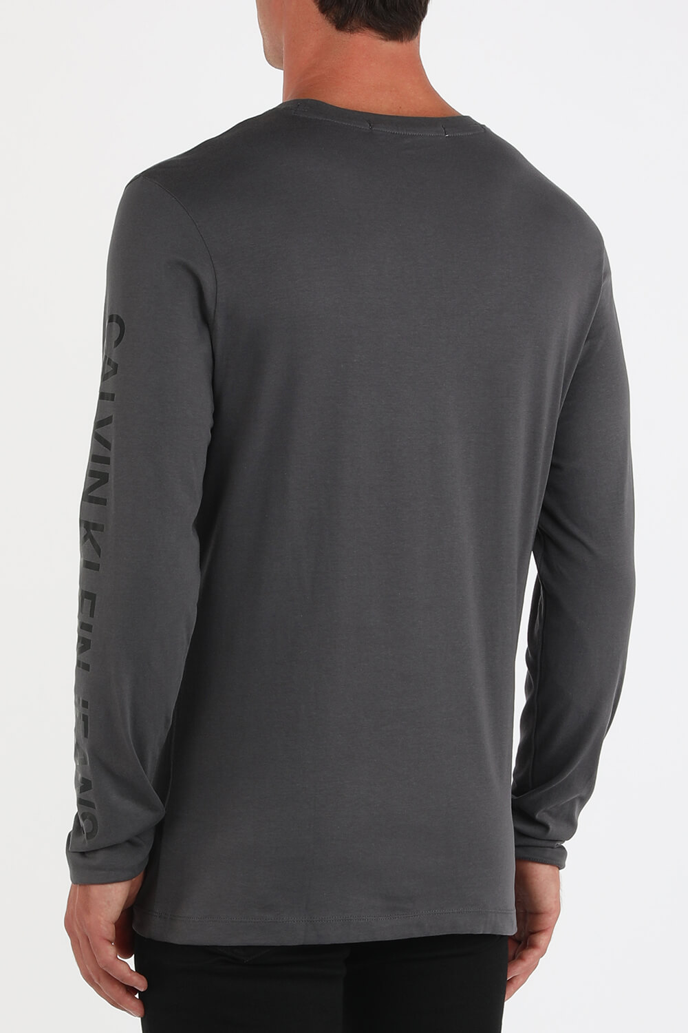 Long Sleeve T-Shirt in Grey CALVIN KLEIN
