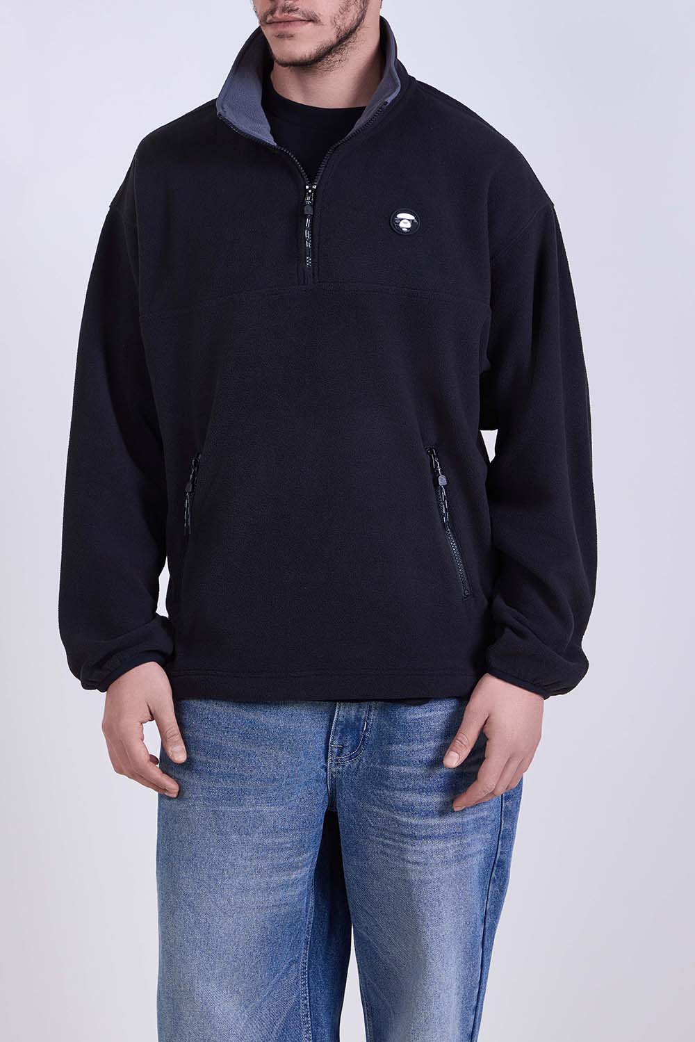 תמונת דוגמן קידמית של ז'קט חצי רוכסן