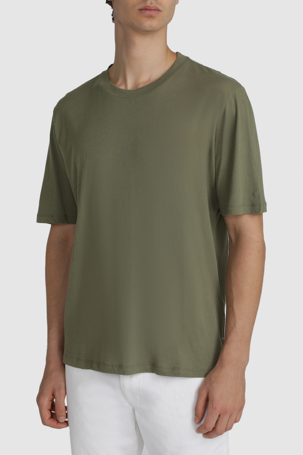 תמונת דוגמן קידמית של חולצת טי מכותנה