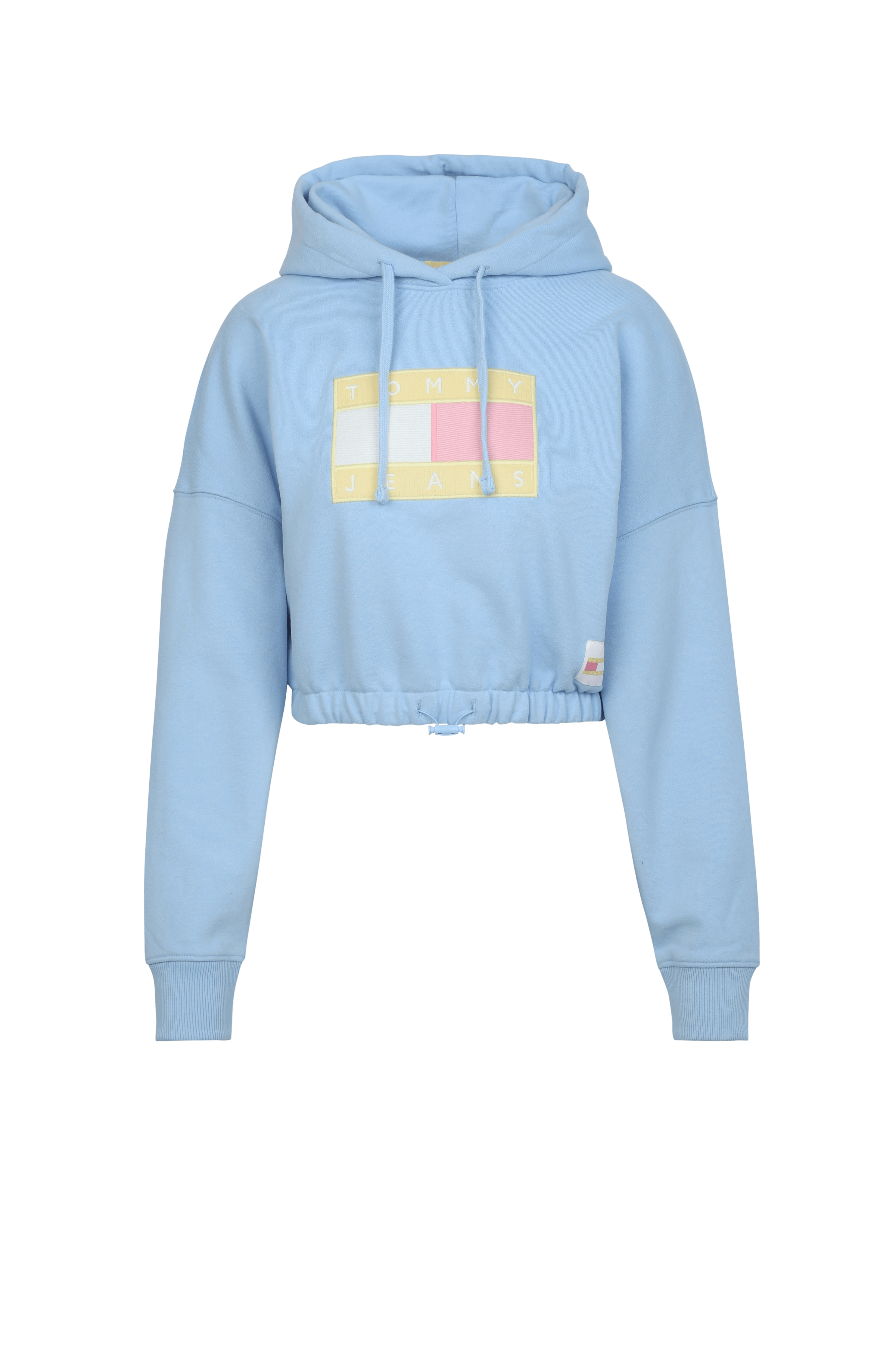 blue cropped sweatshirt