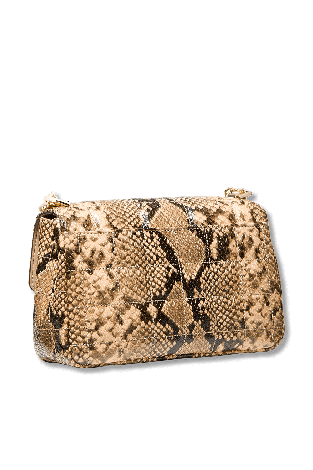 SoHo Large Quilted Snake Embossed Leather Shoulder Bag Factory 54