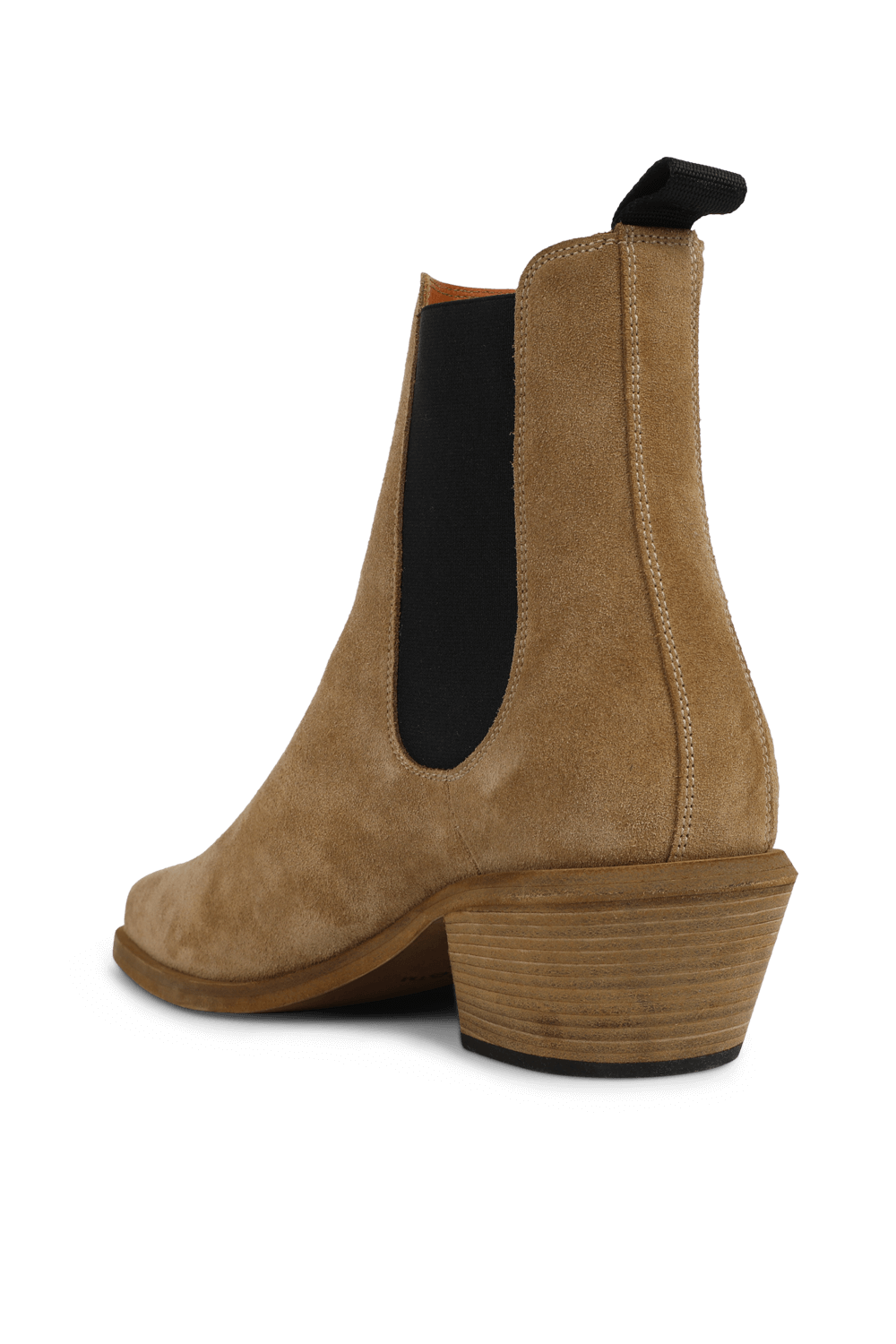 תמונה אחורית של מגפי טקסן מעור זמש