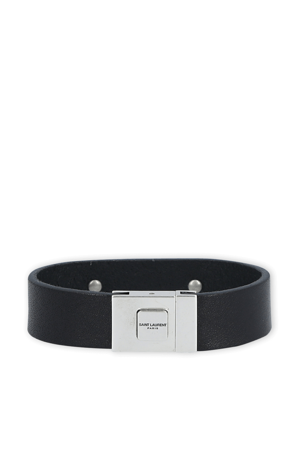 תמונה אחורית של ID Bracelet in Black Leather