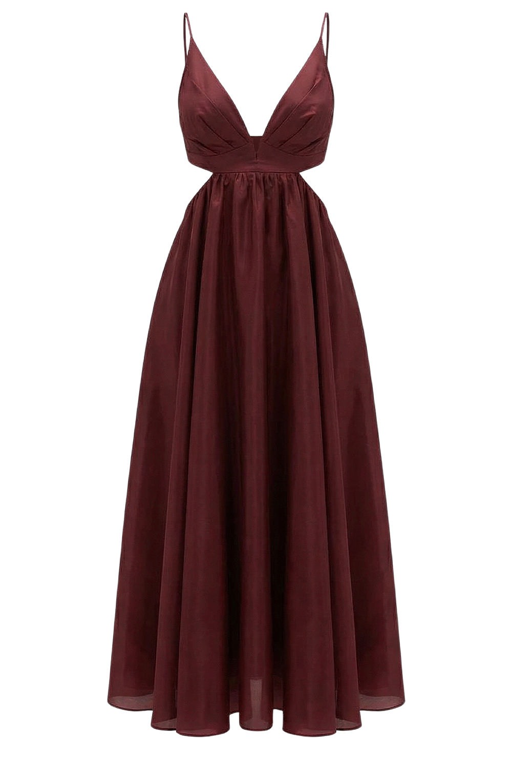 תמונה קידמית של שמלת מקסי משי