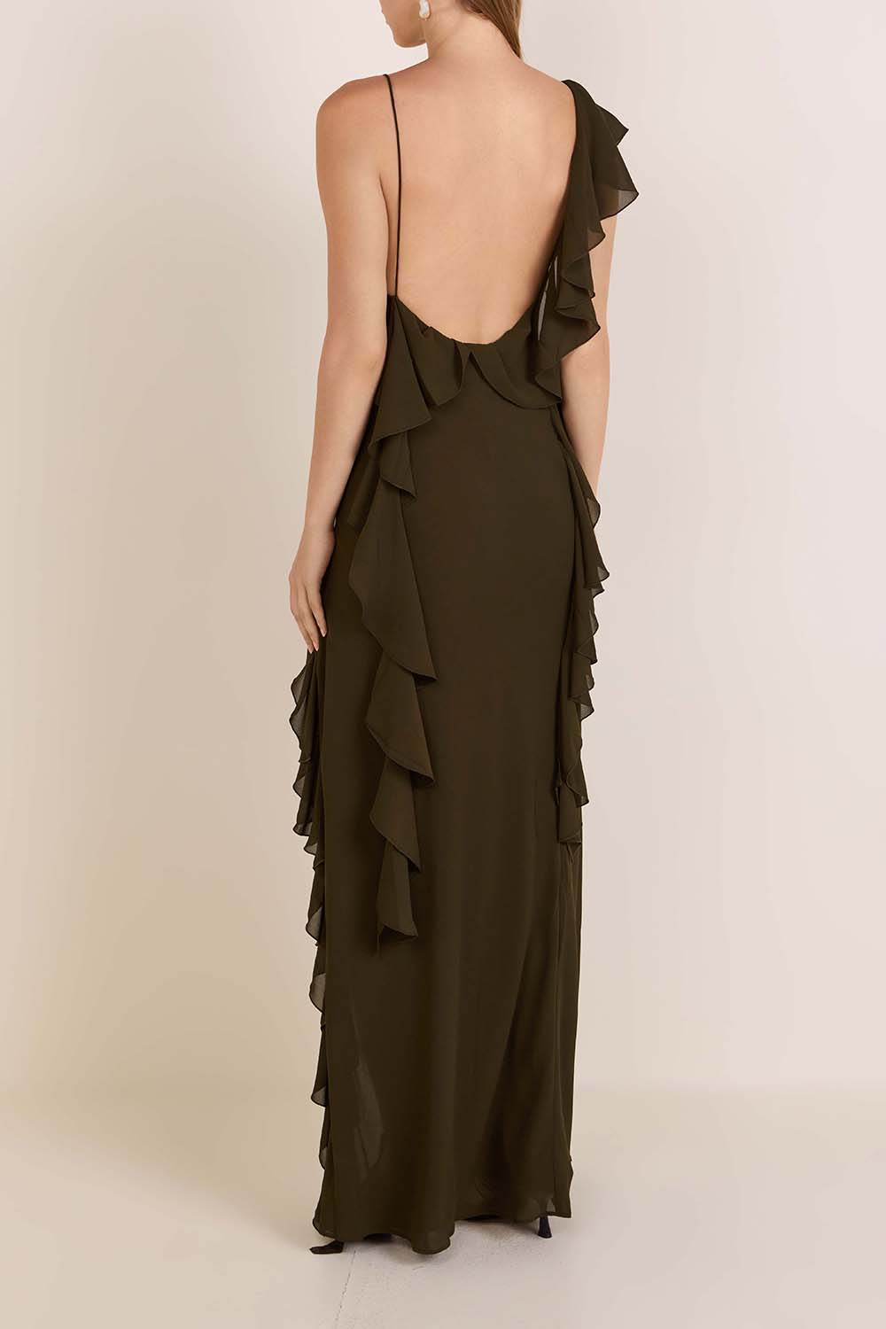 תמונת דוגמן אחורית של שמלת מקסי