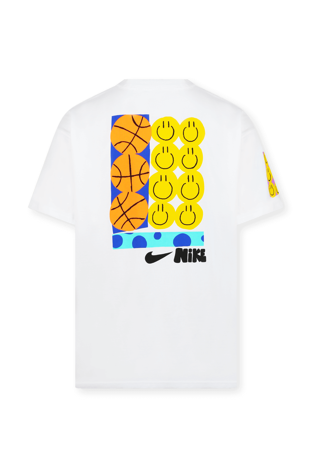 תמונה אחורית של חולצת טי איר מקס 90 עם הדפס סמיילי