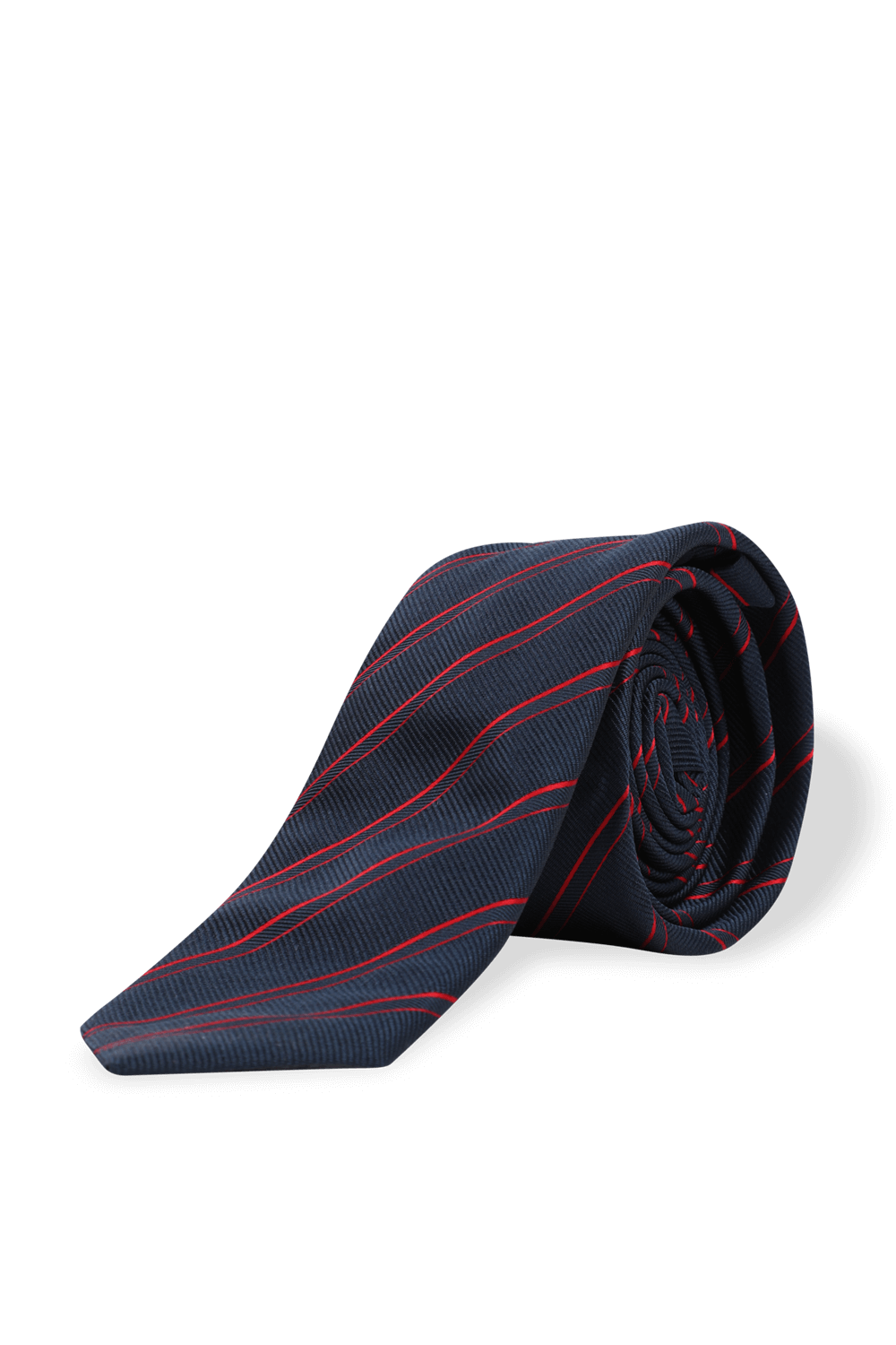 Stripes Silk Tie in Blue and Red BOSS