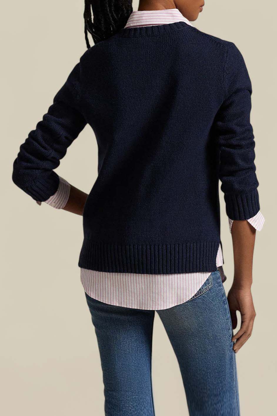 תמונת דוגמן אחורית של סריג כותנה