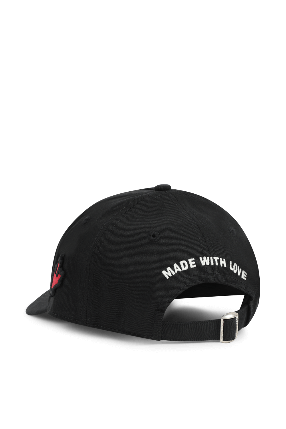 כובע בייסבול שחור עם פאץ' לוגו פאץ' DSQUARED2