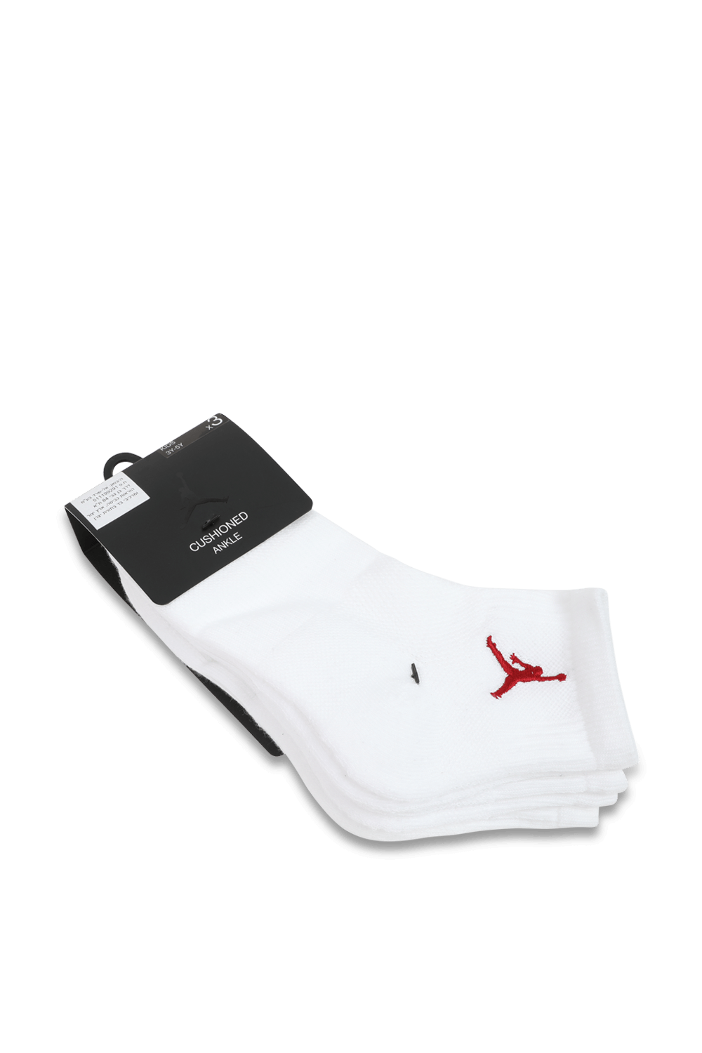 תמונה אחורית של מידות 27-35 מארז שלושה זוגות גרבי קרסול בגוון לבן