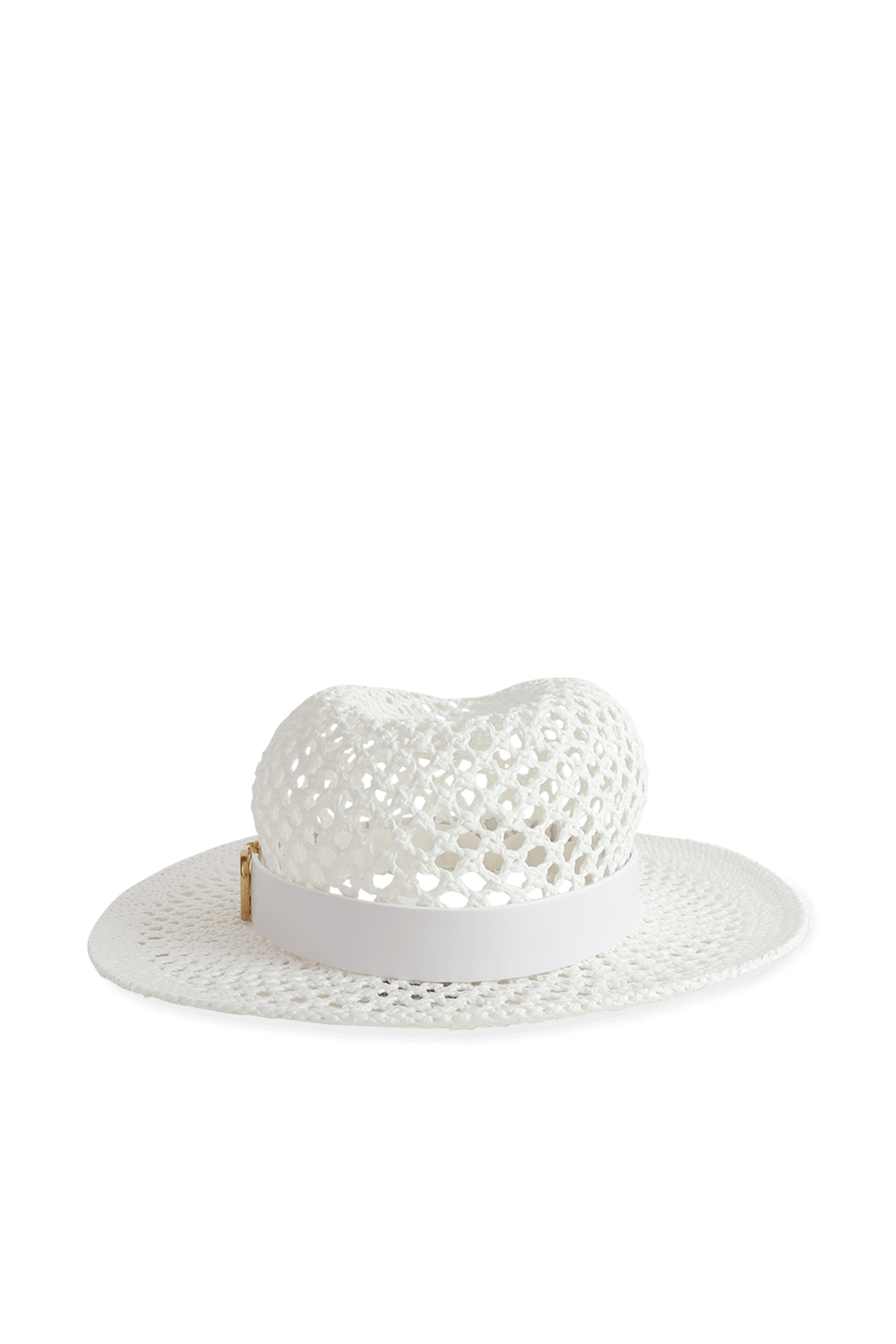 כובע רחב שוליים לבן באריגת יד VALENTINO GARAVANI