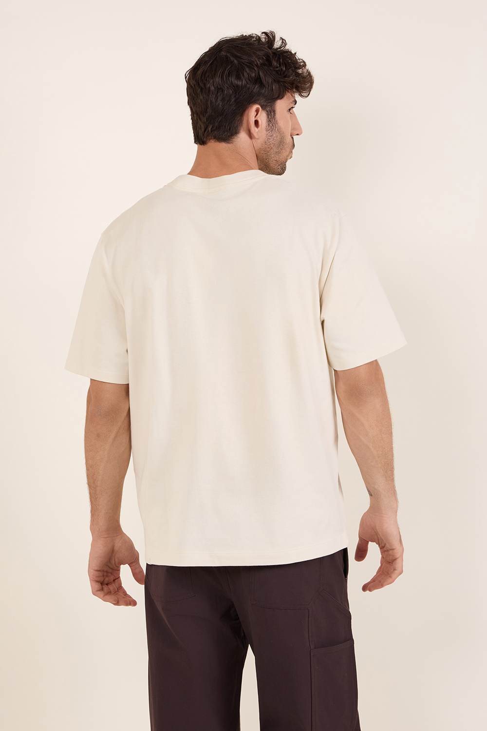 תמונת דוגמן אחורית של Heavyweight Cotton Jersey T-Shirt